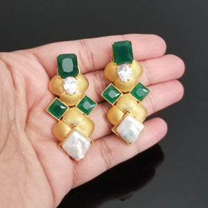 Indo Western Baroque Pearl Earrings AD20