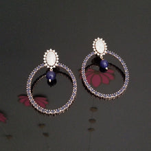 Load image into Gallery viewer, Reserved For Priyanka Mellacheruvu American Diamond Oval Earrings FL4