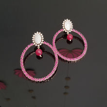 Load image into Gallery viewer, Reserved For Swapna Rapelly American Diamond Oval Earrings FL4