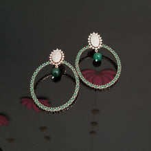 Load image into Gallery viewer, American Diamond Oval Earrings FL4