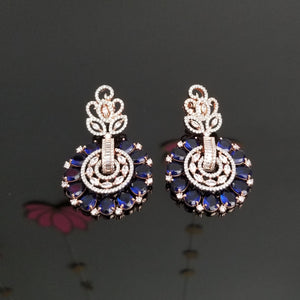 Reserved For Alla Mouni Indo Western American Diamond Earrings With Rose Gold Finish BT11