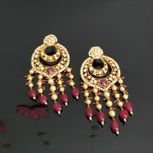 Load image into Gallery viewer, Menaka Ganesh Hard Gold Plated Premium Kundan Earrings JT8