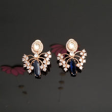 Load image into Gallery viewer, Reserved For Alla Mouni American Diamond Butterfly Earrings With Rose Gold Polish BT14