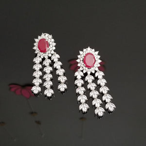 Reserved For Priyanka Mellacheruvu American Diamond Long Earrings ST12