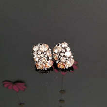 Load image into Gallery viewer, American Diamond Studs With Black Finish JT3