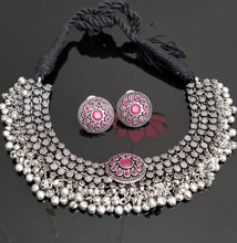 Load image into Gallery viewer, Reserved For Sivani Reddy Indo Western Trendy Necklace With Oxidised Plating JT11