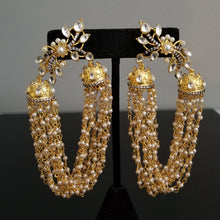 Load image into Gallery viewer, Reserved For Shilpa Movva and Deli Pearl Tassel Earrings Kundan Earrings ST5