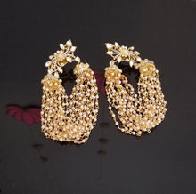 Load image into Gallery viewer, Reserved For Shilpa Movva and Deli Pearl Tassel Earrings Kundan Earrings ST5