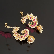 Load image into Gallery viewer, Reserved For Deepthi Lingala And Manisha Gowtham Antique Peacock Earring With Gold Plating ST6