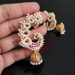 Reserved For Deepthi Lingala And Manisha Gowtham Antique Peacock Earring With Gold Plating ST6