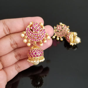 Reserved For Bhavana Vakkalagadda Cz South Indian Earring With Gold Plating DT8