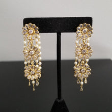 Load image into Gallery viewer, AD Pearl Earrings With Gold Finish DT20
