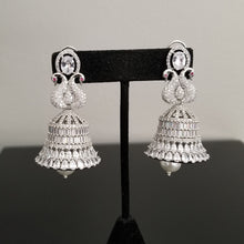 Load image into Gallery viewer, 1 of 2 Reserved For Dhami American Diamond Bell Design Jhumkas DT7