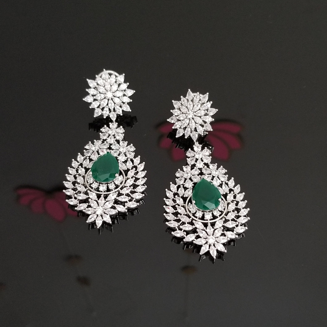 Reserved For Dhami American Diamond Designer Earrings DT19