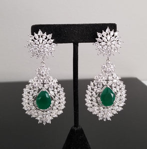 Reserved For Dhami American Diamond Designer Earrings DT19