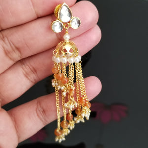 Reserved For Deli Dainty Tassel Jhumkas With Gold Finish FL1
