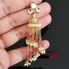 Load image into Gallery viewer, Reserved For Sahiti Gavini Dainty Tassel Jhumkas With Gold Finish FL1