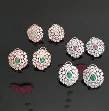 Load image into Gallery viewer, Reserved For K Monica Reddy American Diamond Studs FL8