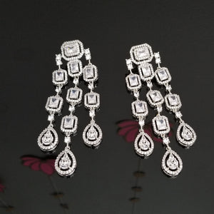 Indo Western American Diamond Long Earrings BT21