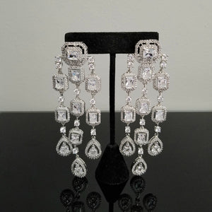 Indo Western American Diamond Long Earrings BT21