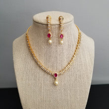 Load image into Gallery viewer, Reserved For Swapna Rapelly Cz Classic Necklace With Gold Plating FL18