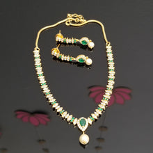 Load image into Gallery viewer, Reserved For Sowjanya And Asha Reddy Cz Classic Necklace With Gold Plating FL18