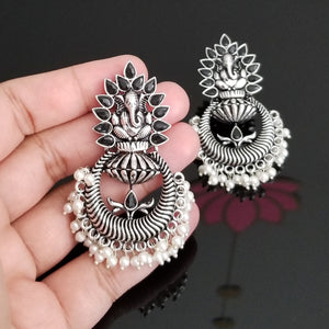 Reserved For Sandhya Mamidipaka Indo Western Temple Earring With Oxidised Plating FL31