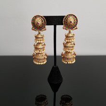 Load image into Gallery viewer, Reserved For Vishwani Reddy Antique Jhumkis With Matte Gold Plating FL7