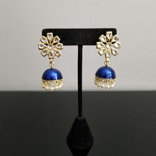 Load image into Gallery viewer, Reserved For Prathyusha Garimid Indo Western Jhumkis With Gold Plating FL