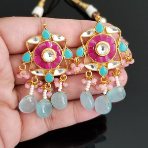 Reserved For Praneesha Karra Hard Gold Plated Kundan Beads Necklace Set FL29