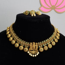 Load image into Gallery viewer, Reserved For Sowjanya And  V Meena Ravi South Indian Traditional Ram Parivar Necklace Set With Gold Finish FL15