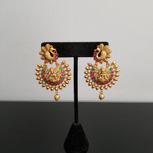 Load image into Gallery viewer, Reserved For Sowjanya Antique Temple Earring With Matte Gold Plating FL11