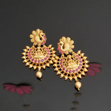 Load image into Gallery viewer, Reserved For Meena Antique Temple Earring With Matte Gold Plating FL11