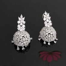 Load image into Gallery viewer, Reserved For Sumi American Diamond Revolving Jhumkas FL2