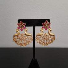 Load image into Gallery viewer, Reserved For Sowjanya And Girija Pakala Antique Chand Earring With Gold Plating 0019