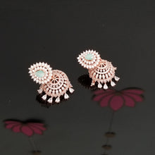 Load image into Gallery viewer, Reserved For Amulya Cz Changeable Stone Earring With Rose Gold Plating 4266