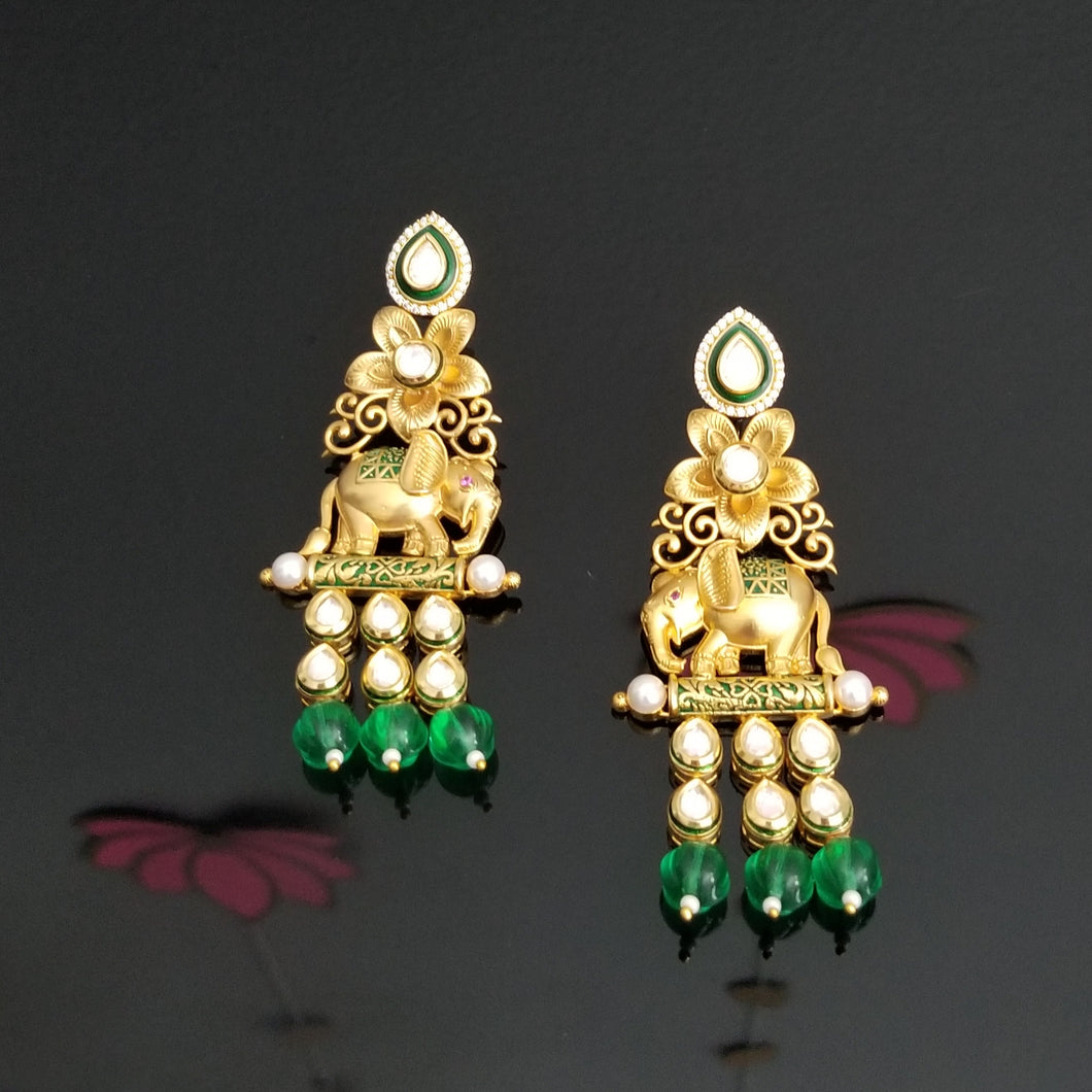 Reserved For Likhita Palavali Designer Classic Earring With Gold Plating 0652