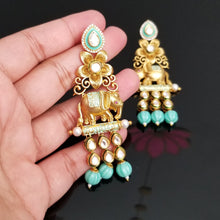 Load image into Gallery viewer, Reserved For Sweta Reddy Designer Classic Earring With Gold Plating 0652