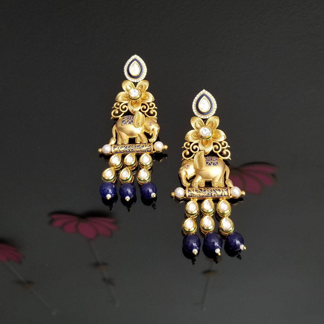 Reserved For Prathyusha Garimidi Designer Classic Earring With Gold Plating 0652