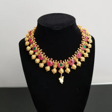 Load image into Gallery viewer, Reserved For Sweta Reddy Antique Classic Necklace With Matte Gold Plating 7108