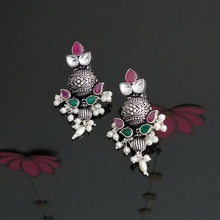 Load image into Gallery viewer, Reserved For Seeta R Indo Western Trendy Earring With Oxidised Plating AG3