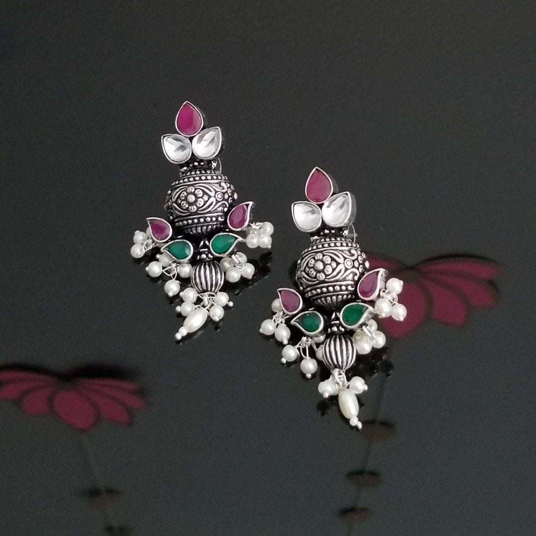 Reserved For Seeta R Indo Western Trendy Earring With Oxidised Plating AG3