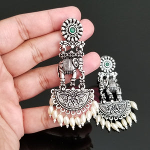 Reserved For Likhitha Palavali Indo Western Trendy Earring With Oxidised Plating AG12