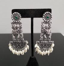 Load image into Gallery viewer, Reserved For Likhitha Palavali Indo Western Trendy Earring With Oxidised Plating AG12