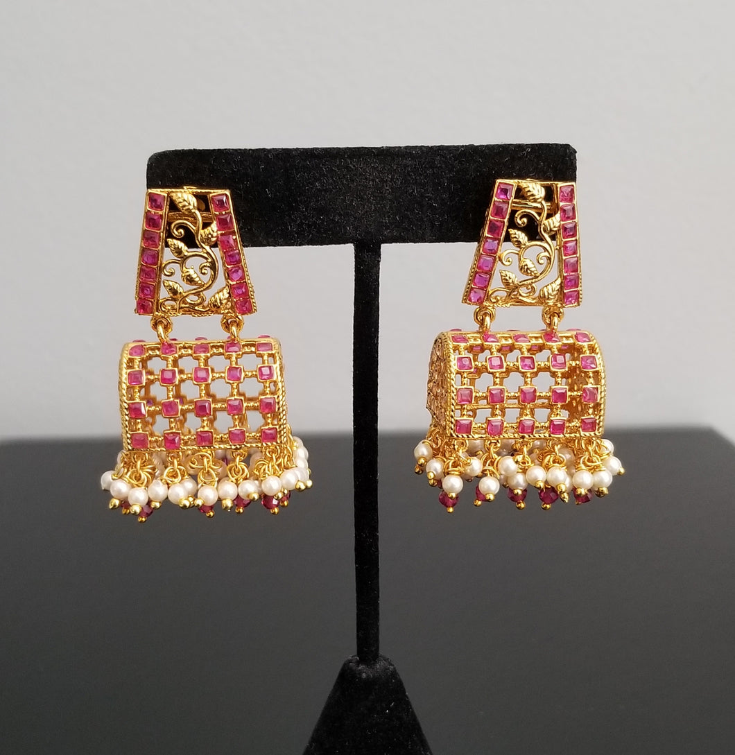 Reserved For Divyasri Nandipi Antique Classic Earring With Gold Plating AG13