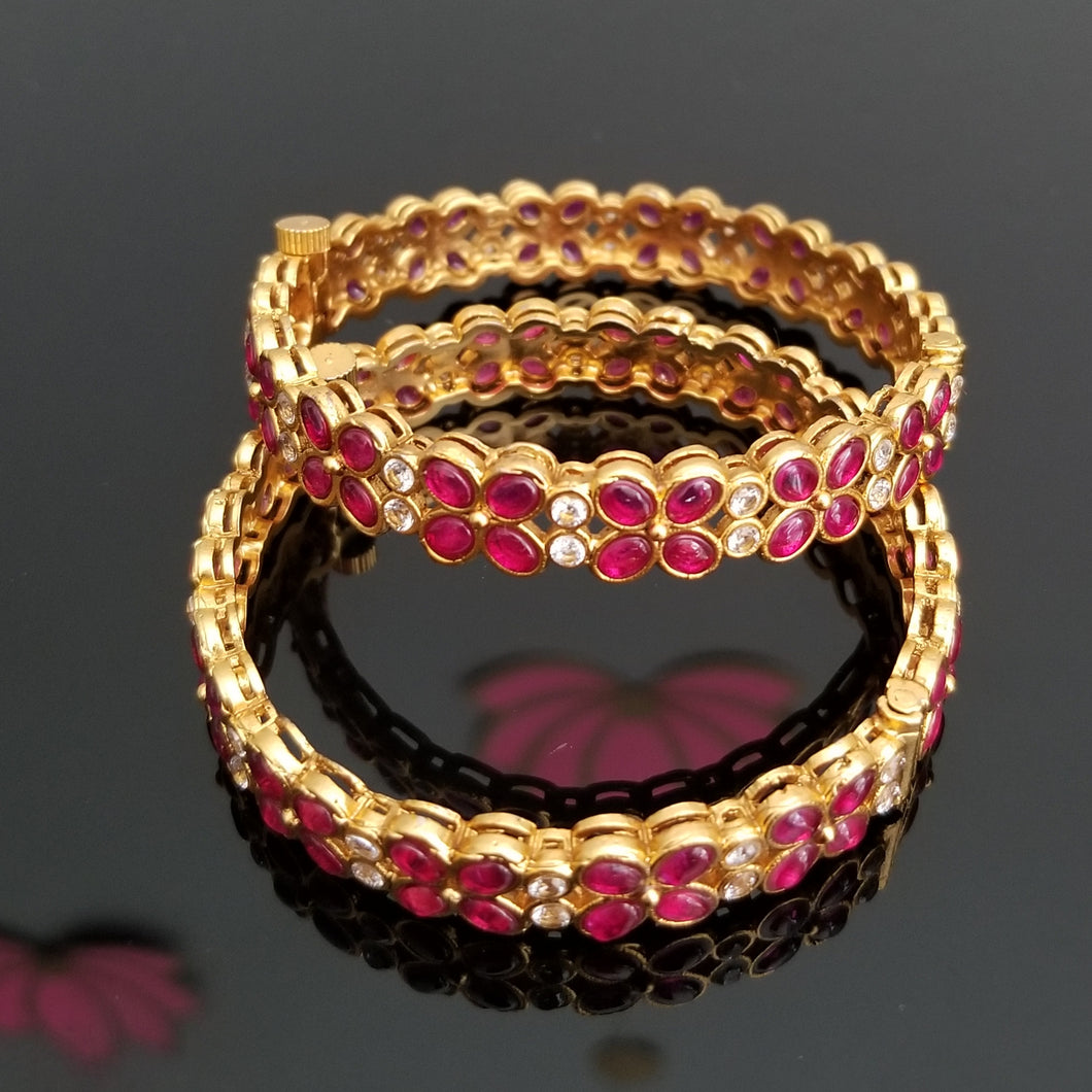South Indian Style Bangles With Matte Finish AD36