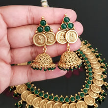 Load image into Gallery viewer, Reserved For Manasa Tatipalli South Indian Style Kasu Necklace Set AD45