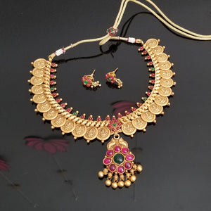 Reserved For Prathibha K South Indian Style Kasu Necklace  AD46
