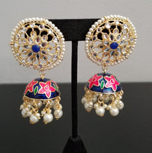 Load image into Gallery viewer, Indo Western Jhumkis With Gold Plating