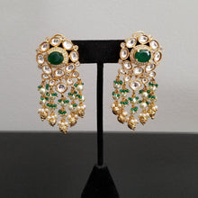 Load image into Gallery viewer, Neelima Kundan Earrings With Pearl Tassels